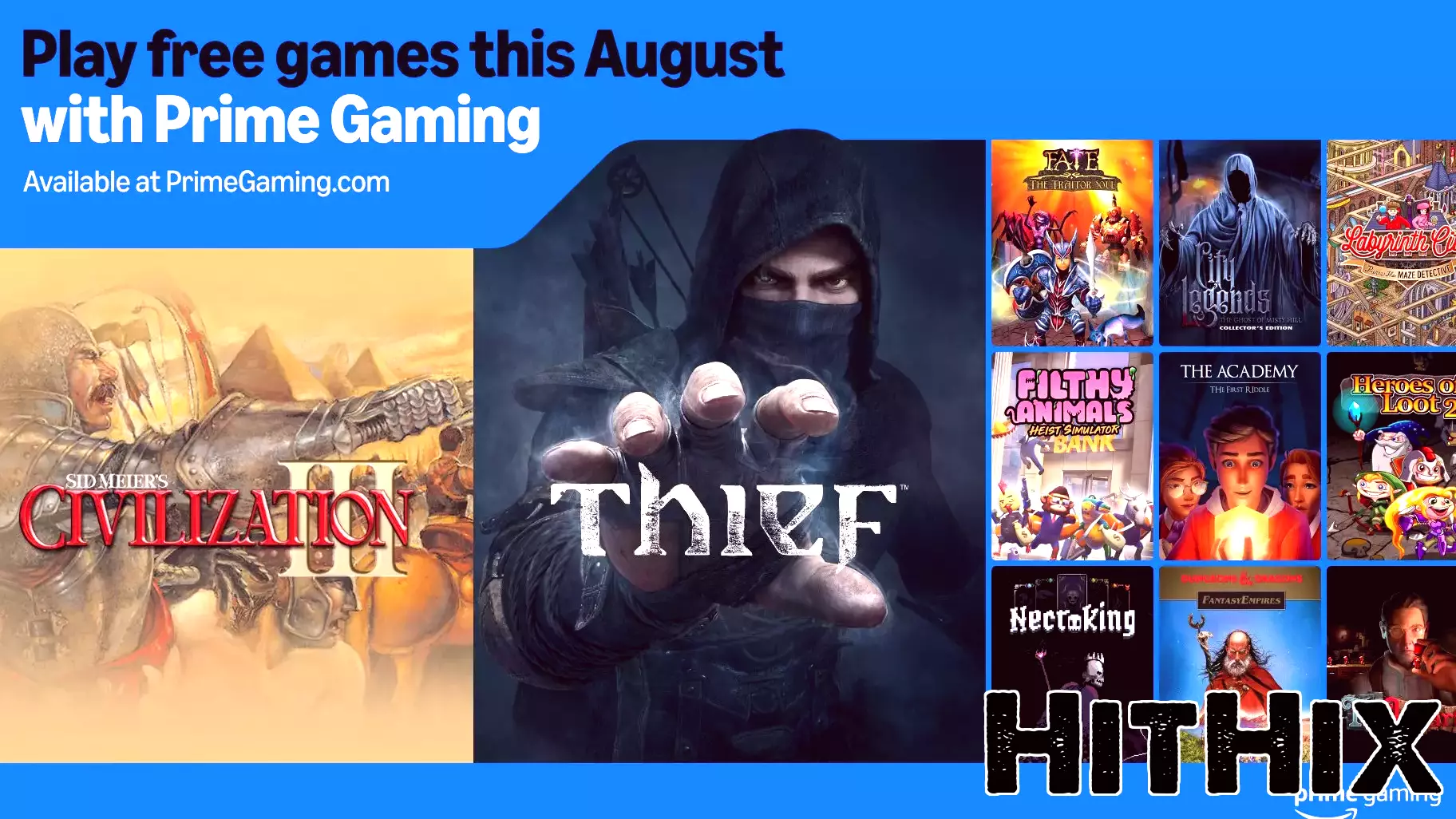 Amazon Prime Subscribers Can Claim a Dozen Free PC Games for August